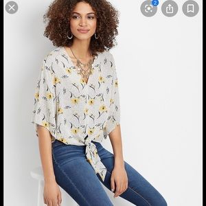 Floral dolman blouse